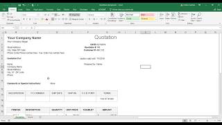 How to Create a Quote Form in Excel for Your Business [upl. by Enoval233]