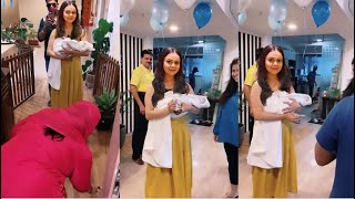 Gopi Bahu aka Devoleena bhattacharjee Baby Boy GRAND Welcome at Home [upl. by Ferren117]