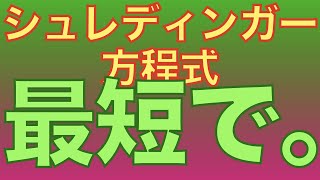 【量子力学】シュレディンガー方程式を最短で導く【量子化学】 [upl. by Adnyleb701]