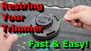 Restring Your Trimmer  Fast and Easy  Makita 18V LXT String Trimmer [upl. by Ginnifer]