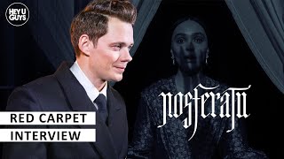 Bill Skarsgård  Nosferatu Premiere  Playing another horror icon  Being done with prosthetics [upl. by Iddo57]