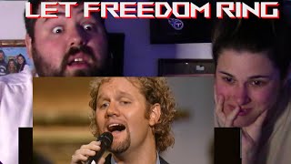 My wife and I react to David PhelpsGaither Vocal Band  LET FREEDOM RING [upl. by Aihsirt]