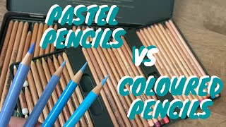 Pastel Pencils VS Coloured Pencils  What is the Difference [upl. by Ardnasela]