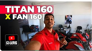 COMPARATIVO TITAN 160 vs FAN 160 2023 QUAL DIFERENÇA QUAL É A MELHOR [upl. by Lybis]