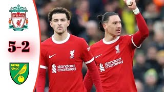 Liverpool vs Norwich 52  All Goals amp Highlights  2023 HD [upl. by Nwadahs]