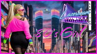 Lazerbeam Sunset  80s Girl Lyric Video [upl. by Genny453]