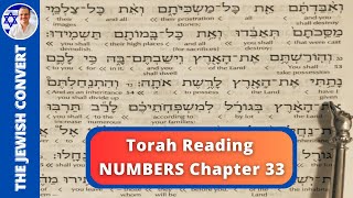 Numbers Chapter 33  Torah Reading in Hebrew with English Translation  TORAH STUDY [upl. by Enialem]