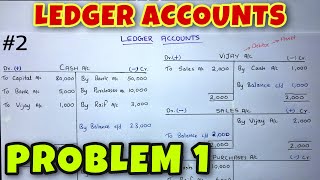 LEDGER Problem 1  Solved Example  Class 11  BCOM  CA Foundation [upl. by Medwin]