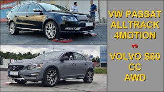 SLIP TEST  Volkswagen Passat Alltrack 4Motion vs Volvo S60 CC AWD  4x4testsonrollers [upl. by Eiramanig]