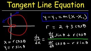 Tangent Line Equations Slope amp Derivatives In Polar Form  Calculus 2 [upl. by Eiramanin]