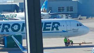 FRONTIER AIRLINES  141024 LASVEGAS AIRPORT [upl. by Lipson]