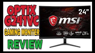 MSI OPTIX G241VC GAMING MOINITER REVIEW SINHALA [upl. by Alisen427]