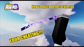 How to quick deflect with katana Roblox Rivals [upl. by Tiphane]