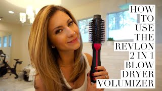 Hair Tutorial  How to Use Revlon 2 in 1 Blow Dryer Volumizer [upl. by Sadowski]