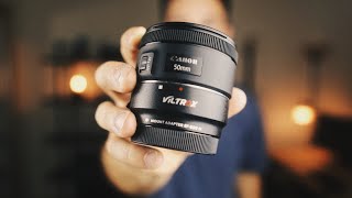 Canon 50mm 18 Quick Review  MUST HAVE LENS FOR THE CANON M50 [upl. by Hanikas]