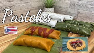 Pasteles de Masa Puertorriqueños paso a paso how to make Puerto Rican Pasteles step by step [upl. by Andriana]