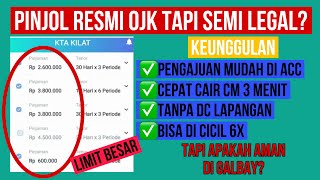 PINJOL SEMI LEGAL AMAN GALBAY TERBARU  REVIEW PINJOL KTA KILAT APAKAH BI CHECKING AMAN GALBA [upl. by Aznecniv]