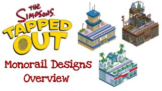 The Simpsons Tapped Out 212 Monorail Designs Tour Overview quotRiding The Railquot [upl. by Acimaj107]