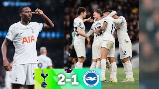 Tottenham vs Brighton 21 EPL highlights 2024  Sarr goal  Johnson goal vs Brighton [upl. by Merrill]