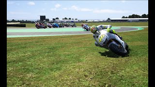 Valentino Rossi bounced off the circuit on the last lapGP Australia [upl. by Notterb]