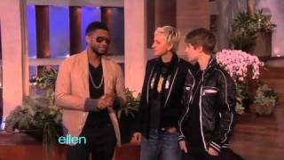 Usher Surprises Justin Bieber  and the Entire Audience [upl. by Ahsiuqet361]