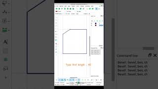 How to Use Bevel Tool  Librecad librecad cad freecad design tutorial autocad [upl. by Sally]