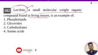 Lecithin a small molecular weight organiccompound found in living tissues is an example of1 [upl. by Spielman855]