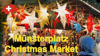 🎄 Münsterplatz Christmas Market 🇨🇭 [upl. by Nnylyoj]