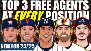 Top 3 MLB Free Agents At Every Position 202425 MLB Offseason [upl. by Bicknell529]