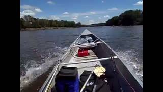 4hp motor on 17ft canoe [upl. by As]