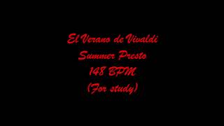 Vivaldi Summer Presto Backing Track 148 BPM HD [upl. by Curhan527]