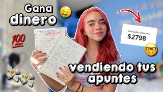 GANA DINERO fácil vendiendo tus APUNTES ESCOLARES o TAREAS  DanielaGmr ✨ [upl. by Krenek287]