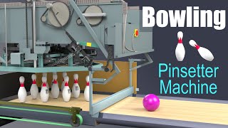 How does a Bowling Pinsetter Machine work Brunswick GSX [upl. by Joete75]