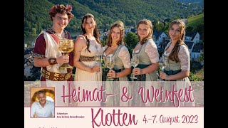 Trailer Heimat und Weinfest 2023 Klotten [upl. by Akeemaj504]