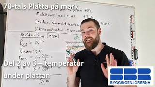 70talshus  Platta på mark med tunn underliggande isolering  Del 2 av 3  Temperatur under plattan [upl. by Sirroned]