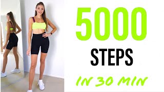 🔥5000 Steps in 30 Min 🔥 Fast Walking Cardio Workout  YanaFit Fun 5000 Steps At Home [upl. by Sowell186]