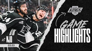 Phillip Danault scores HAT TRICK as Kings beat New Jersey Devils in LA  Game Highlights [upl. by Mohr78]