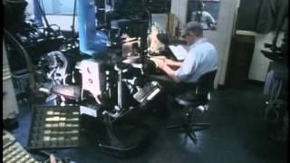 Newspaper production  Linotype  Fleet Street  Typesetting  Reporting London  1982 [upl. by Crary]