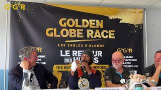 GGR2022 Abhilash Tomy 43  India  Rustler 36  quotBAYANATquot Les Sables d’Olonne Press Conference [upl. by Maxfield315]