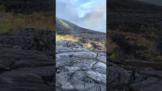 Pahoehoe LAVA FACIES at Maliwai a Pele river of Pele flow from 1974 HAWAII lava volcano [upl. by Bolitho858]