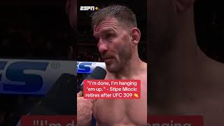 Stipe says he’s retiring UFC309 [upl. by Ytinav299]