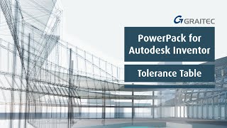 Graitec PowerPack for Autodesk Inventor  Tolerance Table [upl. by Anselmi]