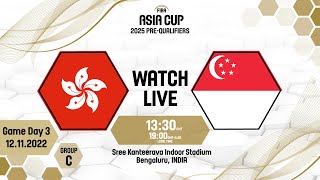 Hong Kong v Singapore  Full Basketball Game  FIBA Asia Cup 2025 PreQualifiers [upl. by Akitahs]