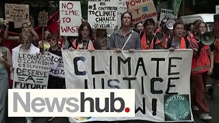 School Strike 4 Climate Thousands gather across NZ to protest climate change inaction  Newshub [upl. by Anibas]