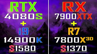 RTX 4080 SUPER  INTEL i9 14900K vs RX 7900XTX  RYZEN 7 7800X3D  PC GAMES BENCHMARK TEST [upl. by Aicen]