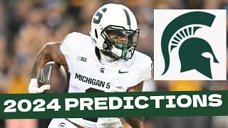 Michigan State Football 2024 Predictions [upl. by Elleinahc723]