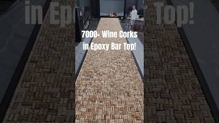 Epoxy pour over 7000 corks epoxy wine cork winelovers bar bartop cool ideas [upl. by Geminius]