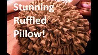 How To Make A Ruffled Pillow DIY Ruffled Pillow [upl. by Schlesinger256]