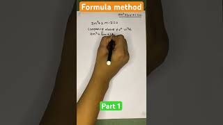 Formula method class 10  Quadratic Equations [upl. by Maram679]