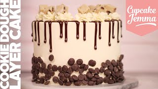 Cookie Dough Brown Butter Layer Cake Recipe  Cupcake Jemma [upl. by Elacsap]